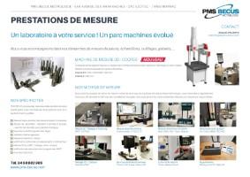 Prestations de mesure proposées par PMS BECUS Métrologie